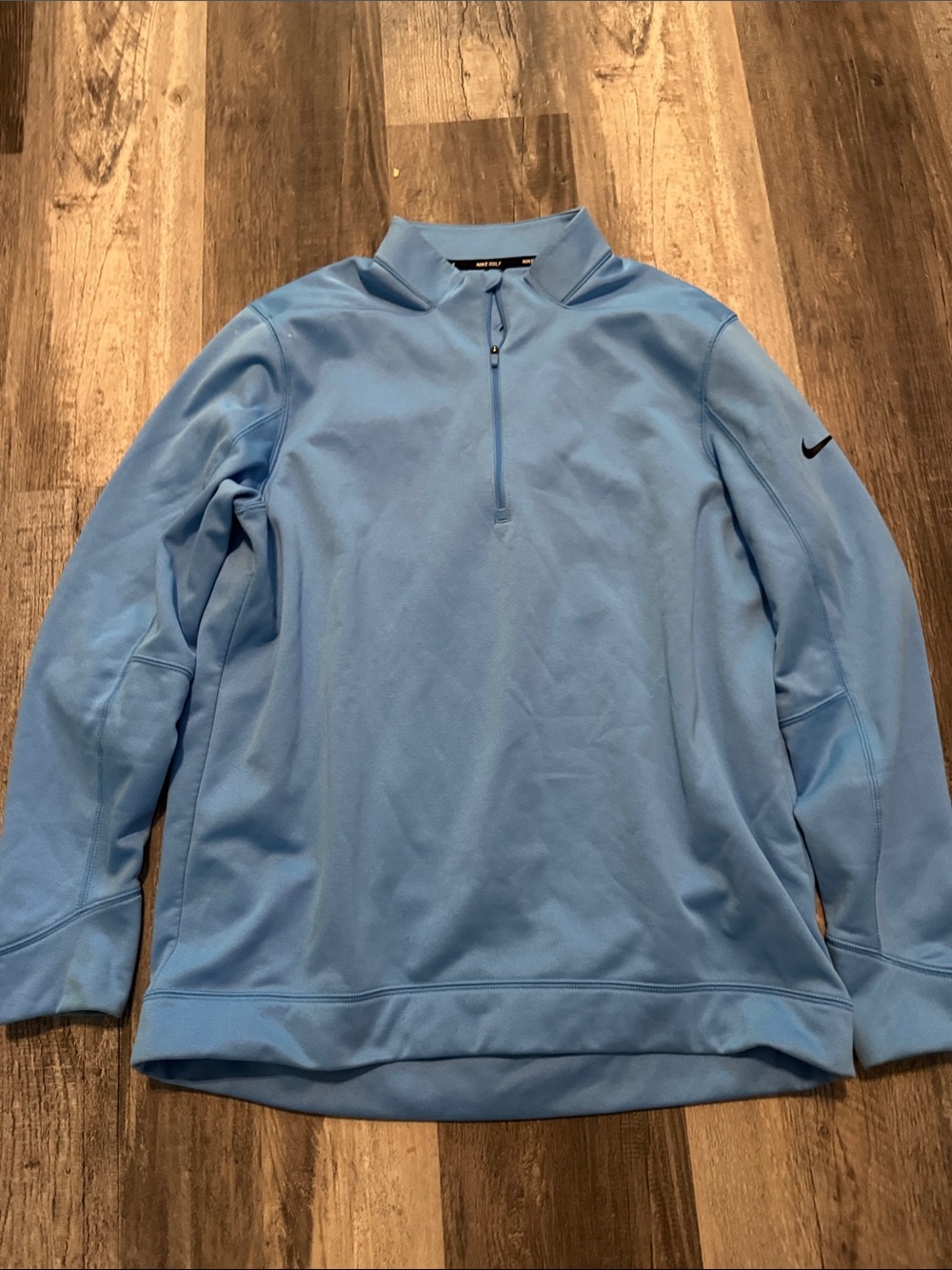 Nike Sky Blue Quarter-Zip Pullover Slim Fit